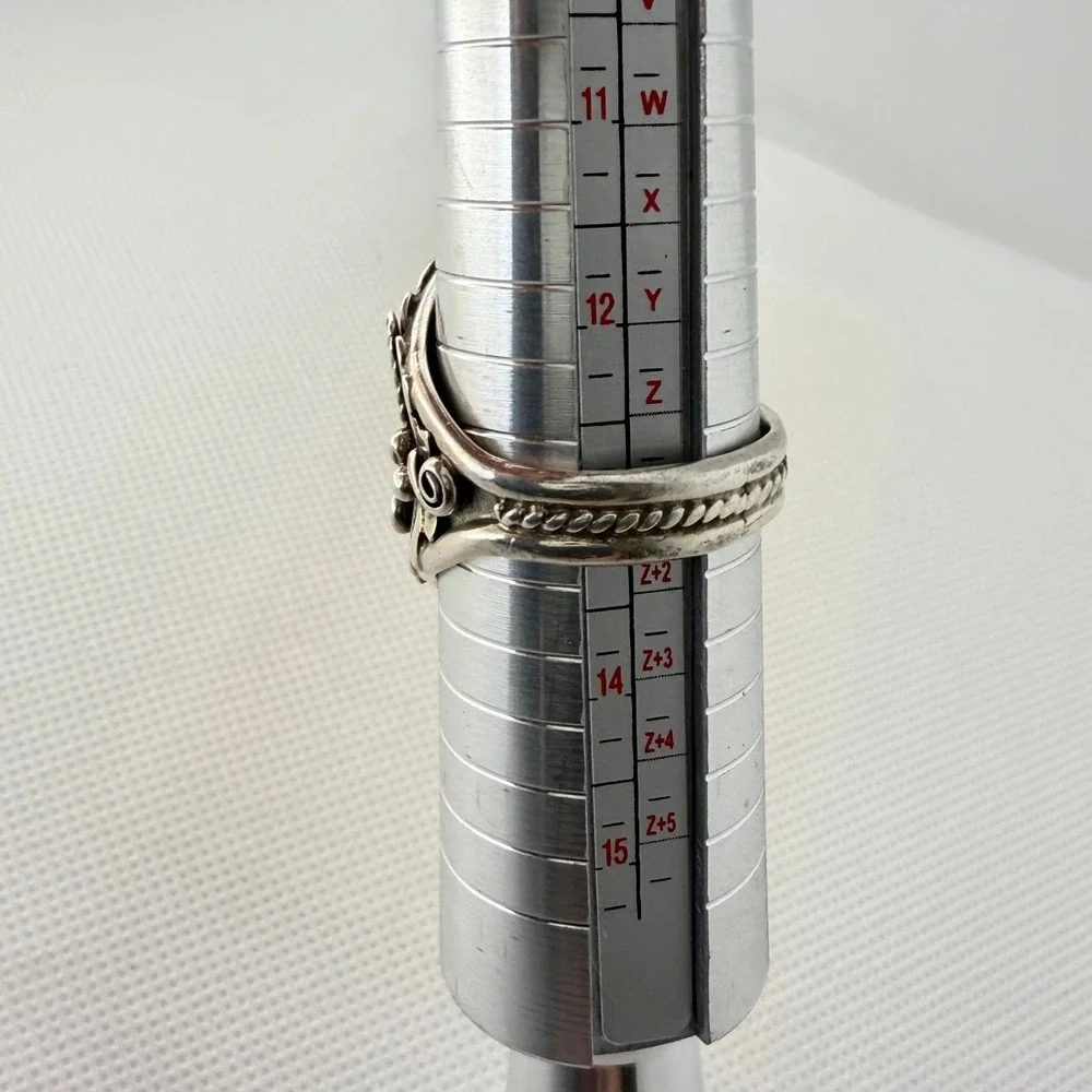 Richard Begay Navajo Eagle Ring Turquoise Coral Sterling Silver Size 13